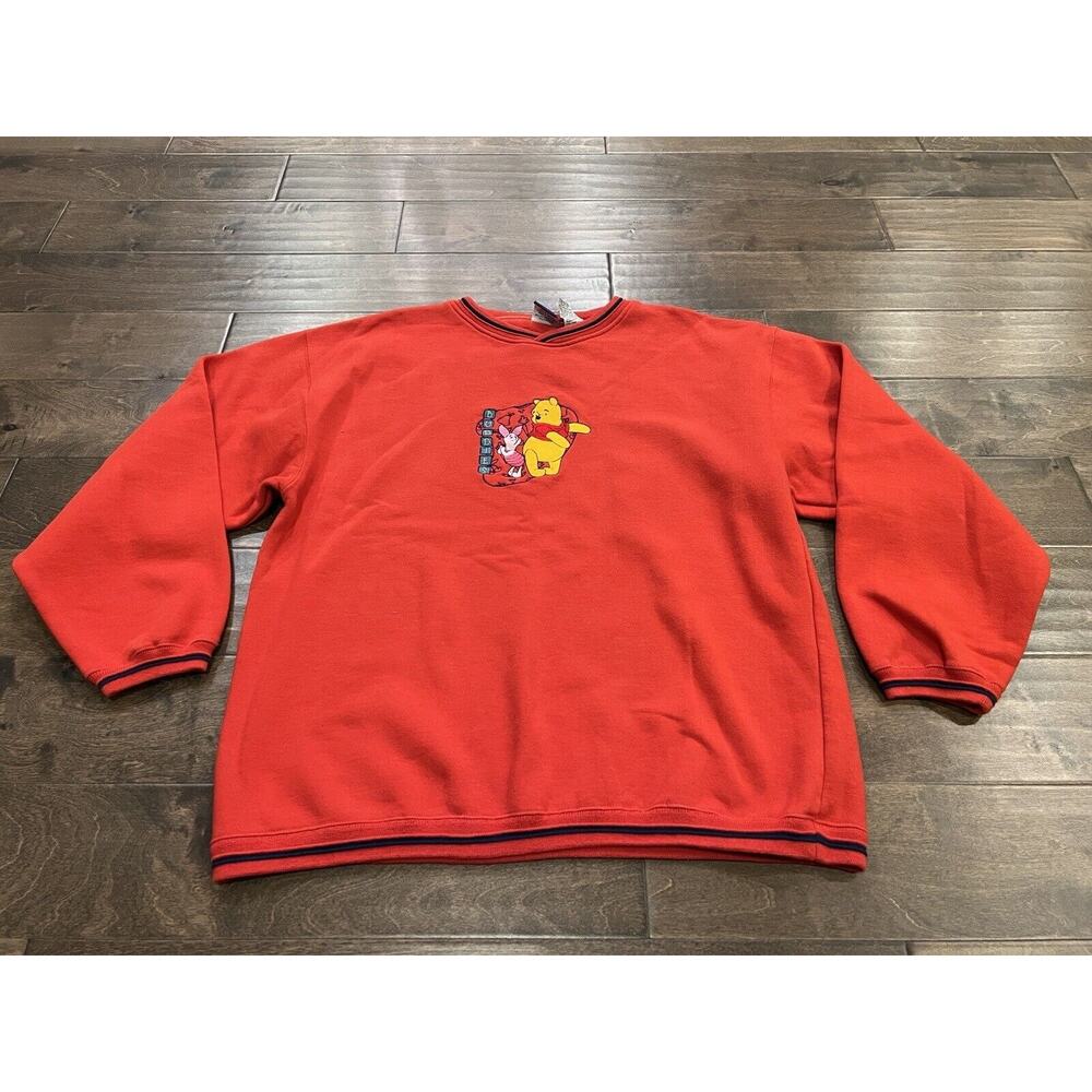 Vintage Pooh 100 Acre Collection Red Buddies Long Sleeve Sweatshirt Size XL - Picture 2 of 11